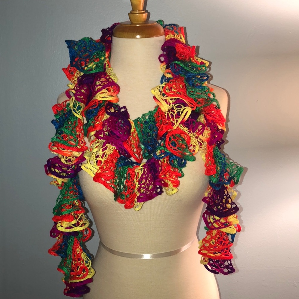 Rainbow Handmade extra-long Scarf